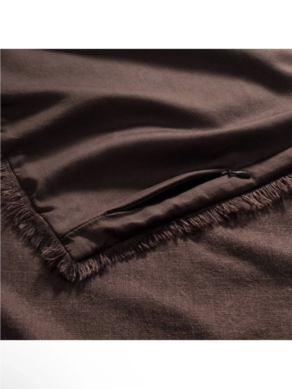 NWT King Heavyweight Linen Blend Duvet Cover and Sham Set Dark Fig - Casaluna